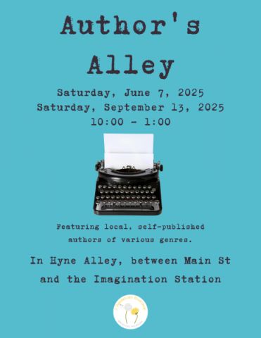 Come see me at the Author’s Alley local author event June 7, 2025