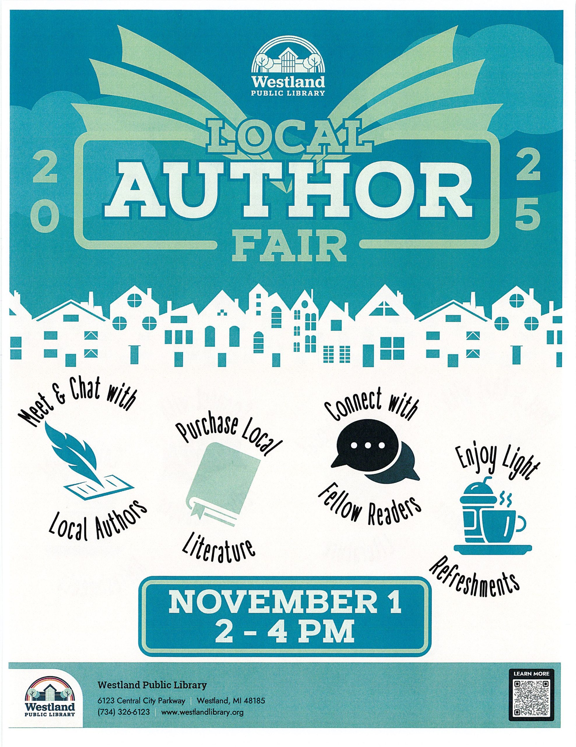 Signing Books at Westland Library Author Fair – November 1, 2025