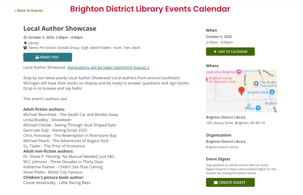 author event